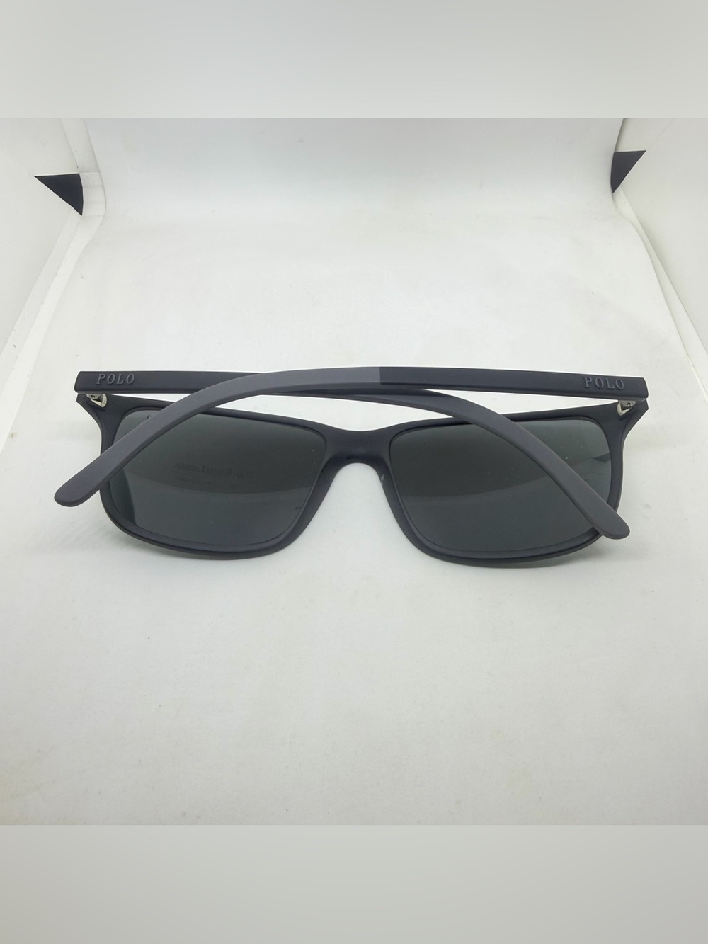 Polo by Ralph Lauren Matte Black Frame Sunglasses with Dark Lenses - Picture 3 of 4